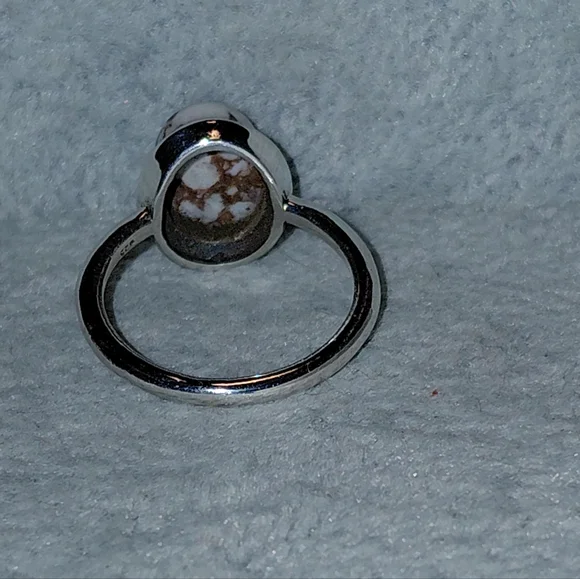 Dainty Wild Horse Jasper Sterling Silver Ring